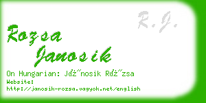 rozsa janosik business card